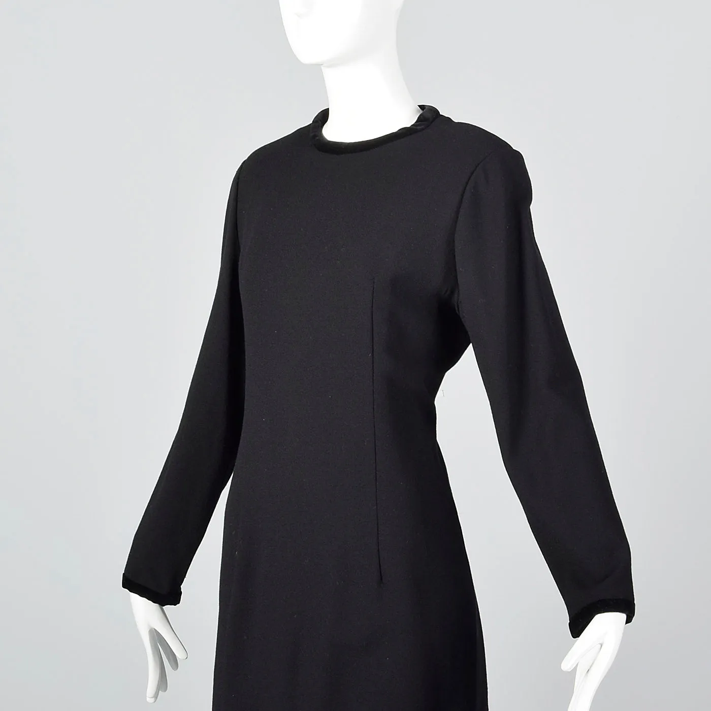 1980s Valentino Miss V Black Dress
