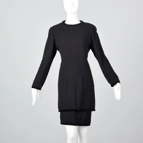 1980s Valentino Miss V Black Dress