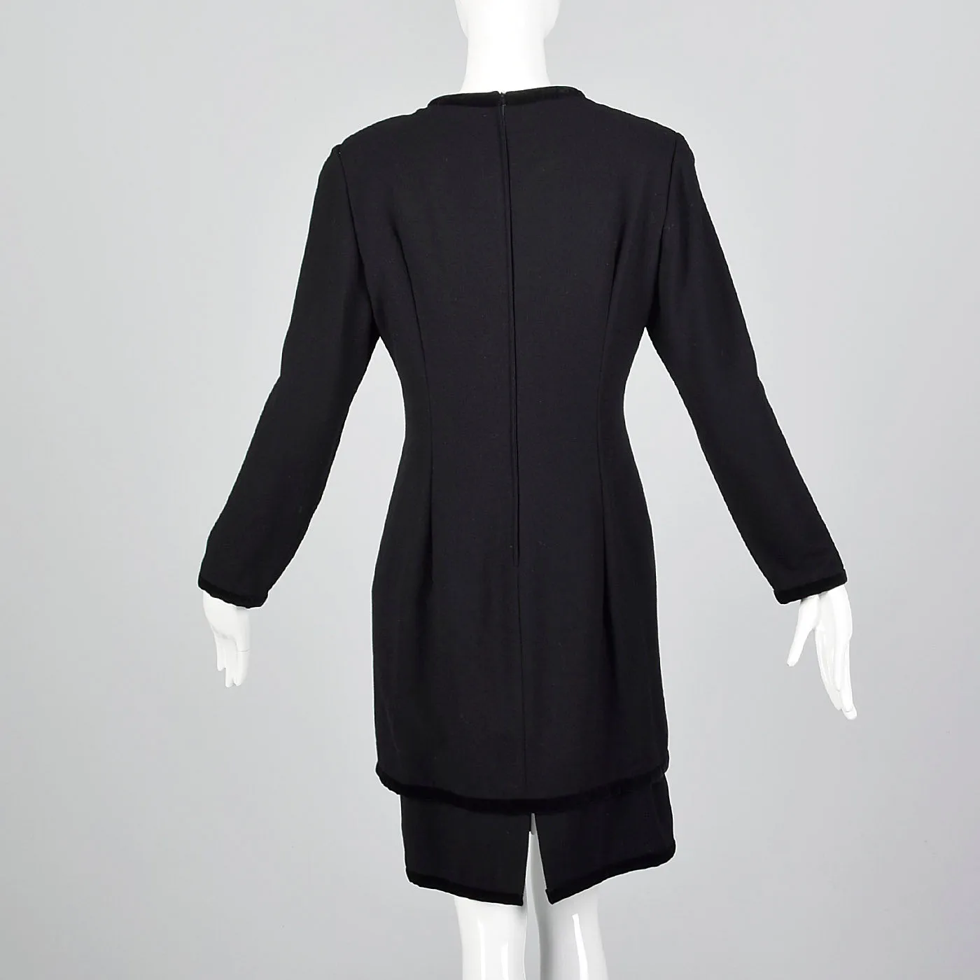1980s Valentino Miss V Black Dress