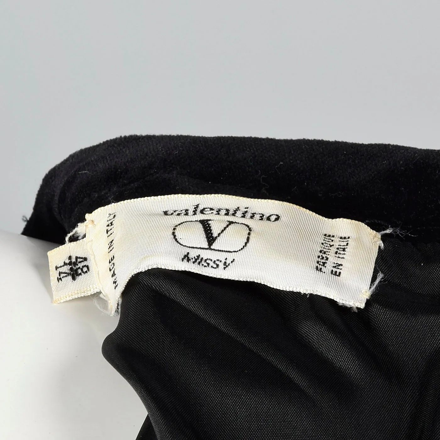 1980s Valentino Miss V Black Dress