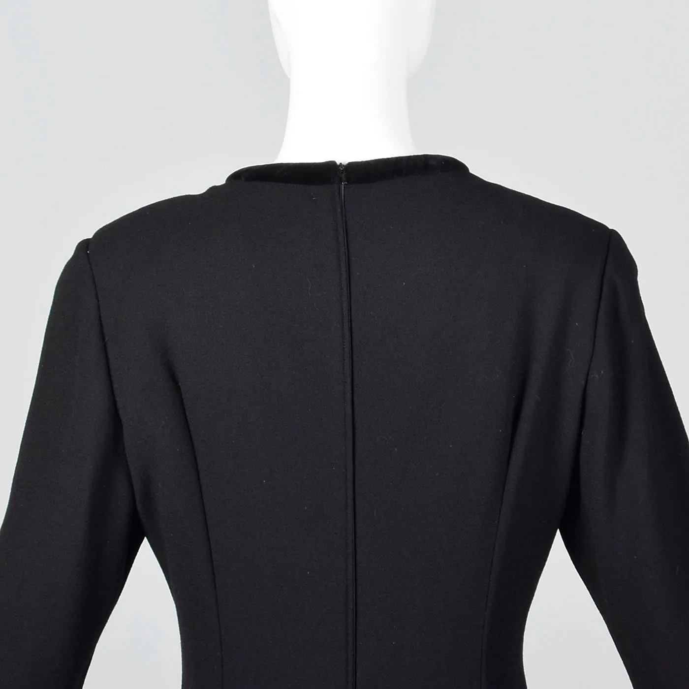 1980s Valentino Miss V Black Dress