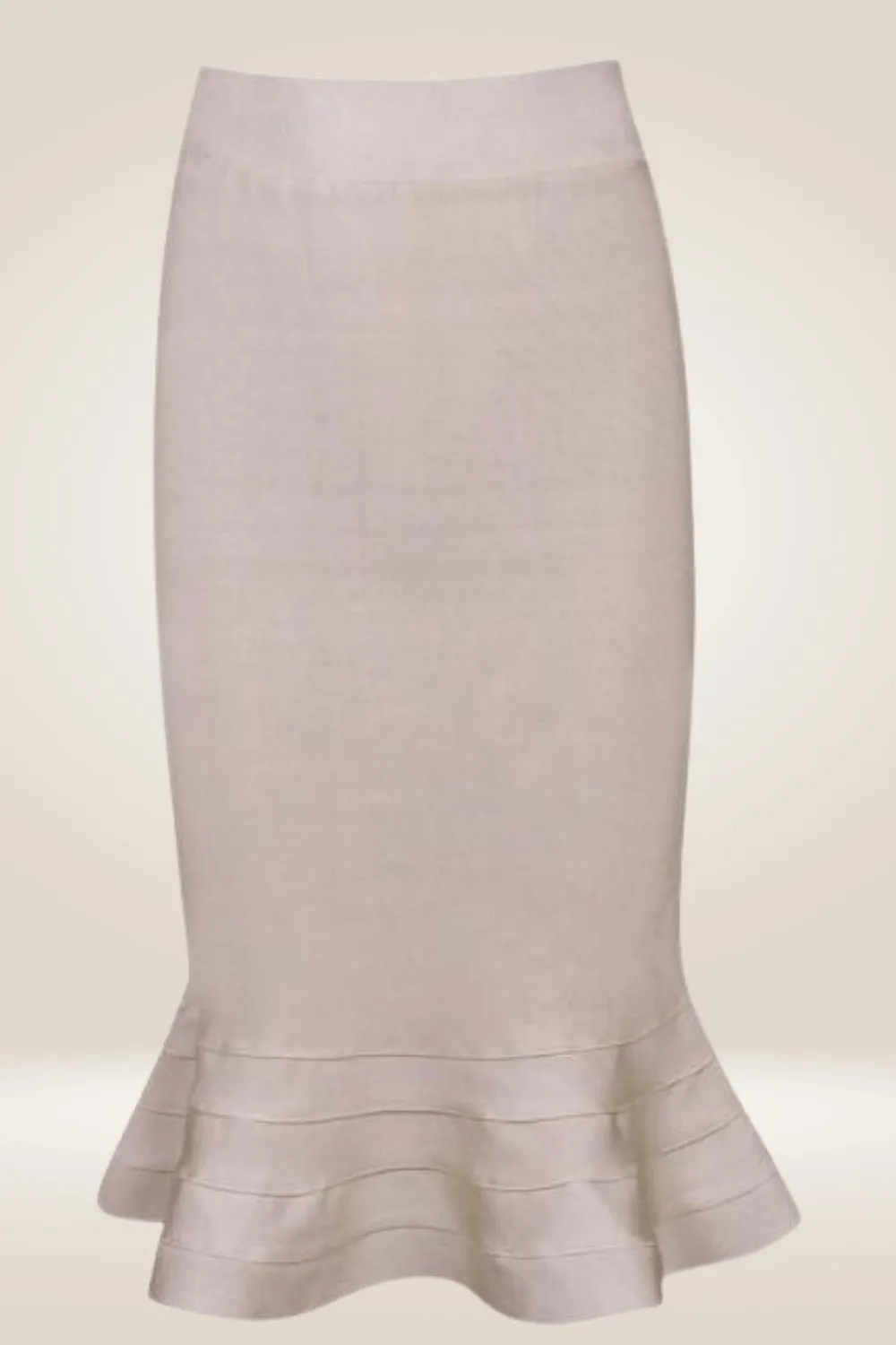 Bodycon Mermaid Ruffle Midi Skirt