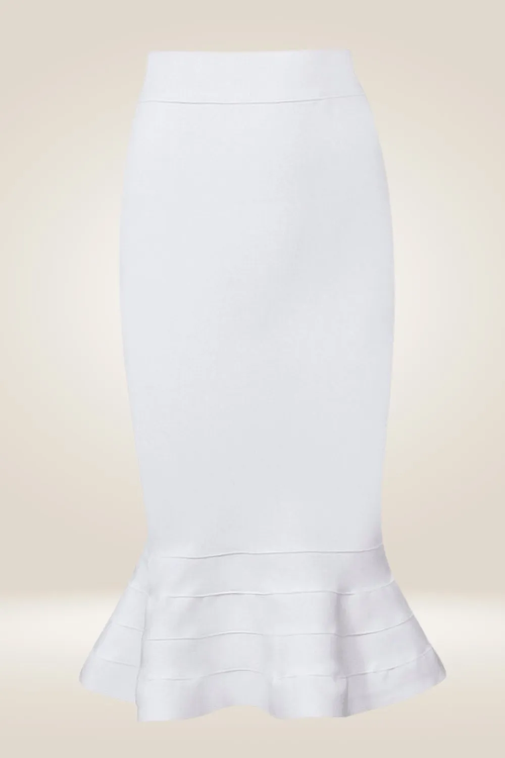 Bodycon Mermaid Ruffle Midi Skirt