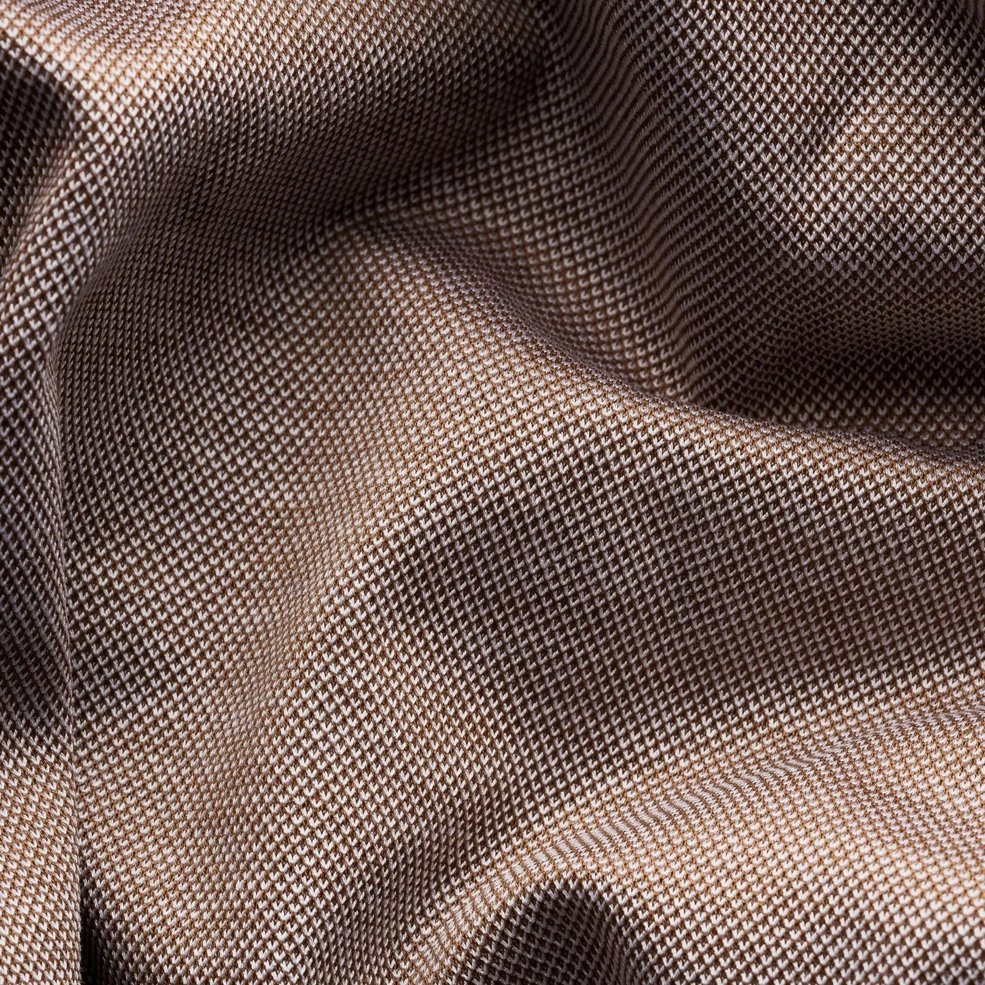 Café Brown Oxford Piqué Short-Sleeve Polo Shirt - ETON
