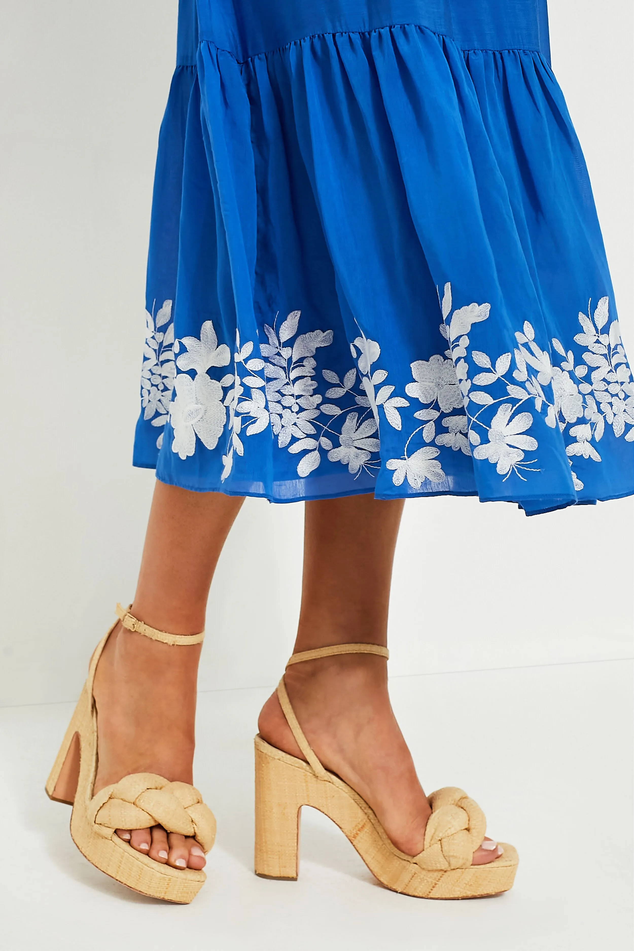 Cerulean Sutton Flutter Sleeve Maxi Dress