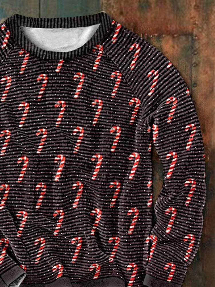 Christmas Candy Graphic Pullover Sweatshirt