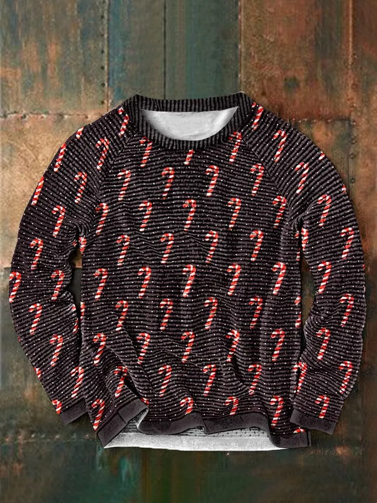 Christmas Candy Graphic Pullover Sweatshirt