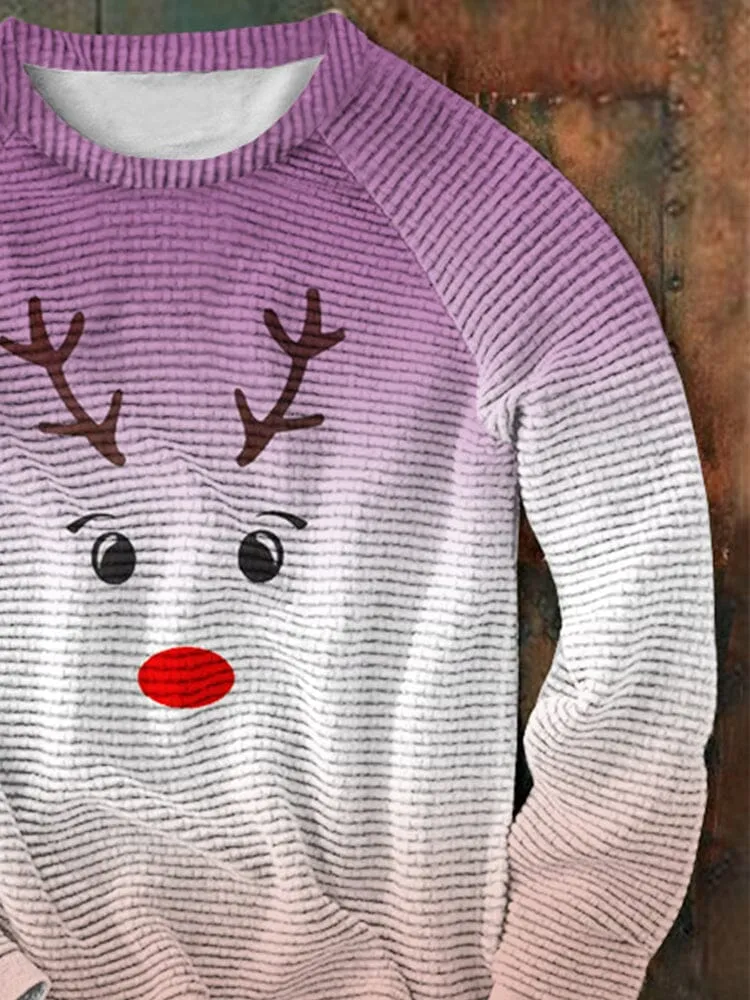 Christmas Graphic Round Neck Pullover Sweatshirt