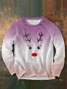 Christmas Graphic Round Neck Pullover Sweatshirt