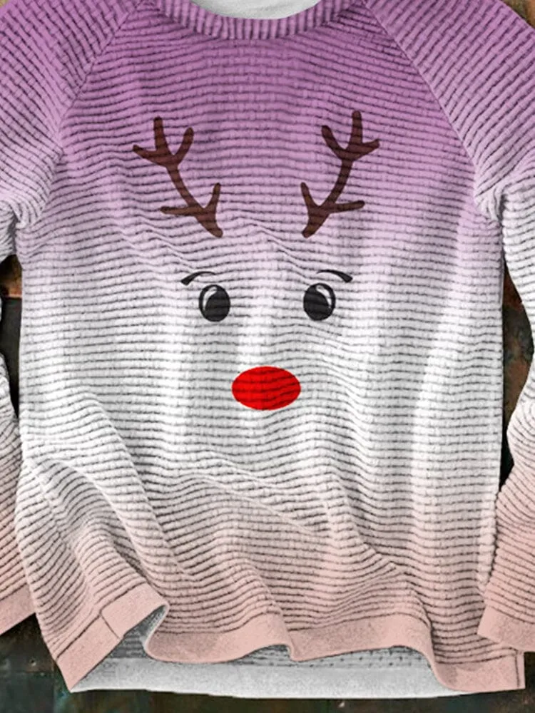 Christmas Graphic Round Neck Pullover Sweatshirt