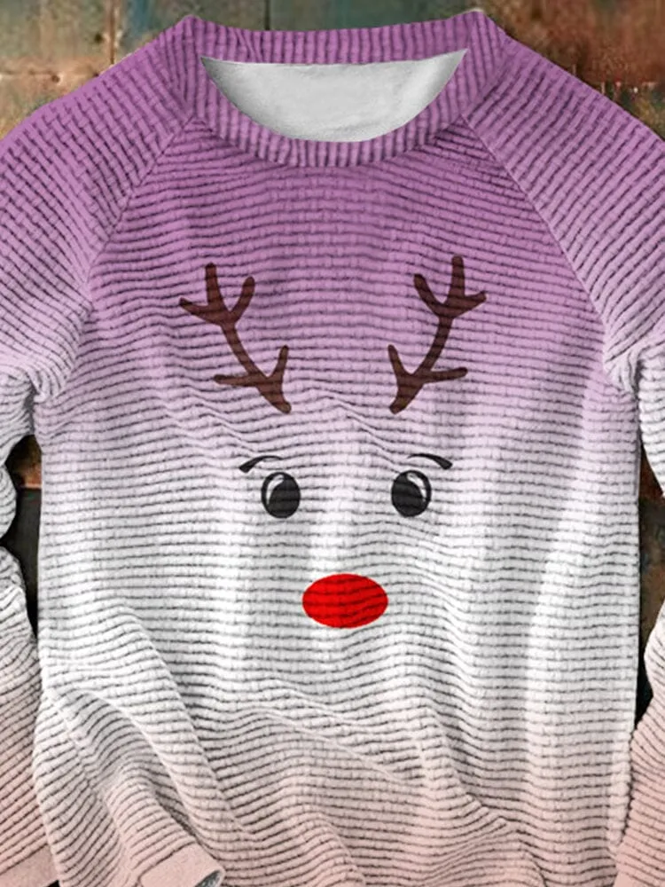 Christmas Graphic Round Neck Pullover Sweatshirt