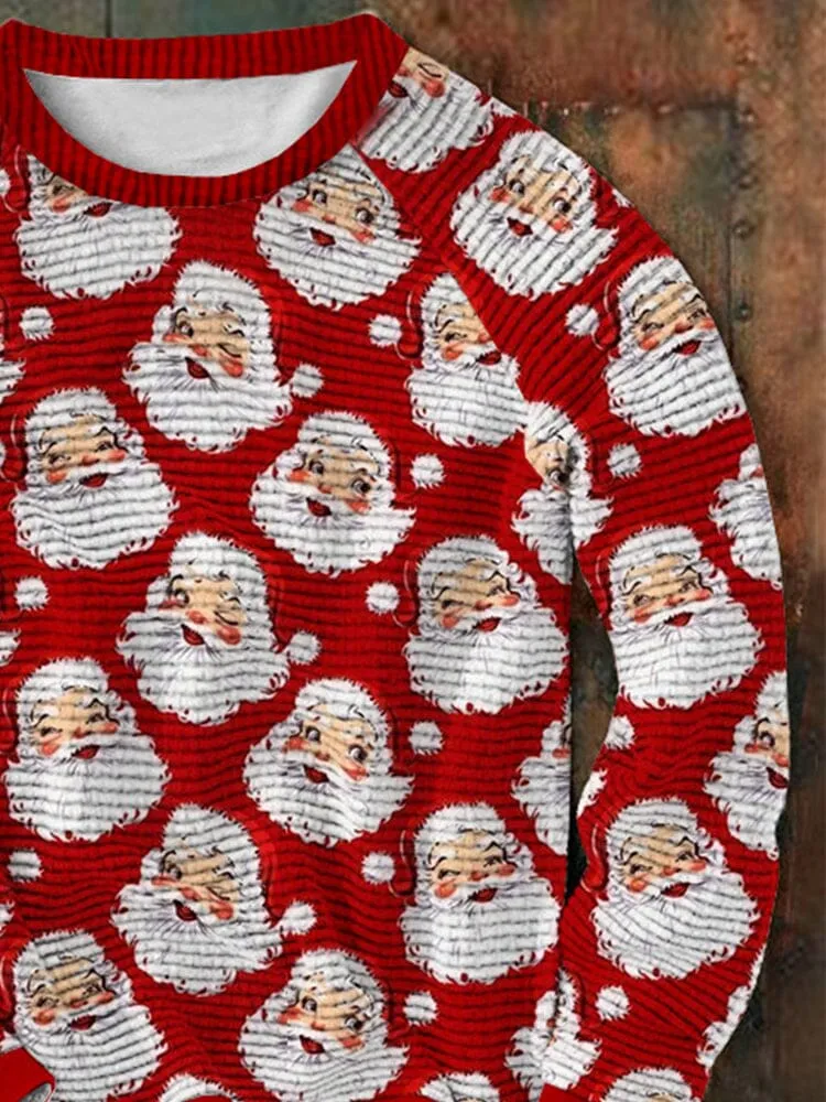 Christmas Santa Claus Round Neck Pullover Sweatshirt