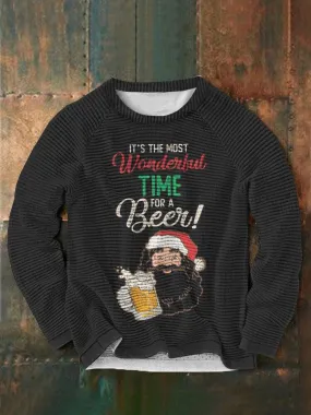 Christmas Santa Claus with Words Pullover Sweatshirt