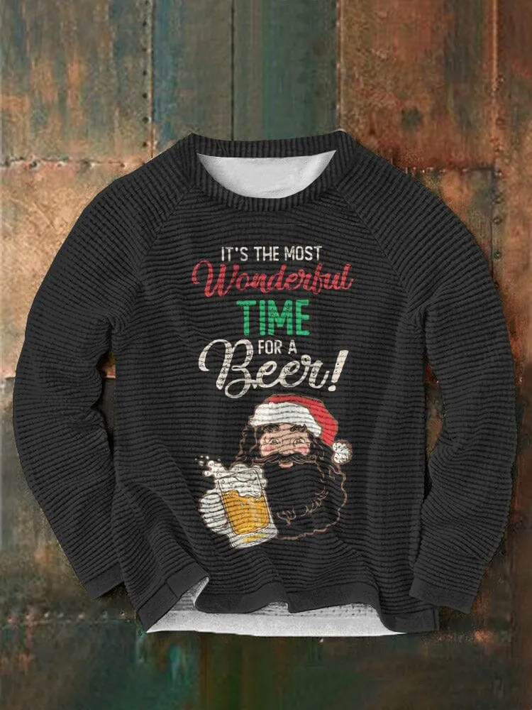 Christmas Santa Claus with Words Pullover Sweatshirt