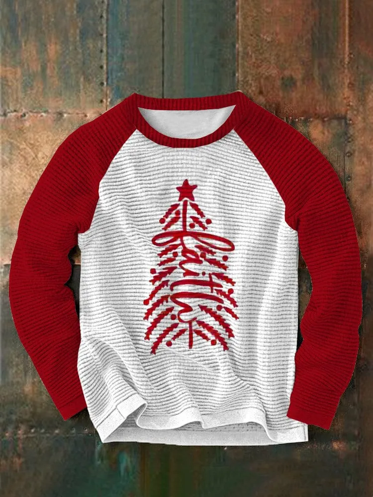 Christmas Tree Round Neck Pullover Sweatshirt