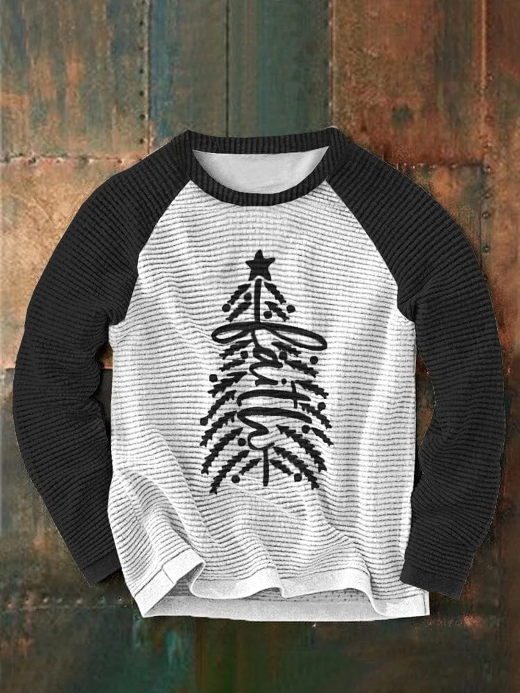Christmas Tree Round Neck Pullover Sweatshirt