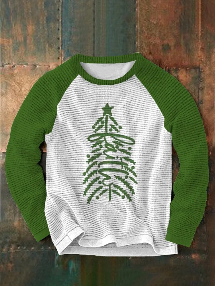 Christmas Tree Round Neck Pullover Sweatshirt