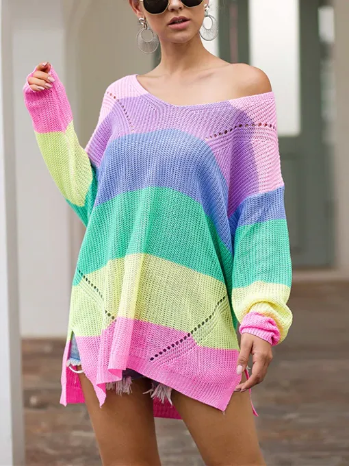 Drop Shoulder Distressed Long Sleeve