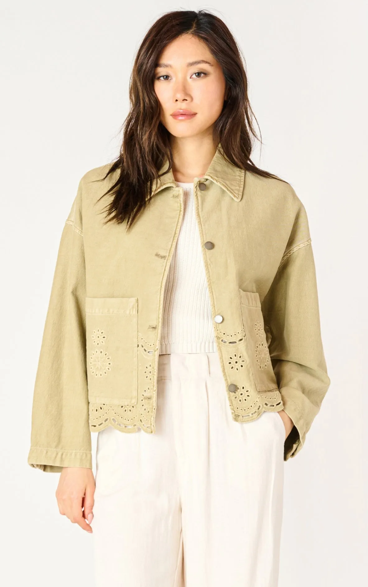 Eyelet Detail Jacket