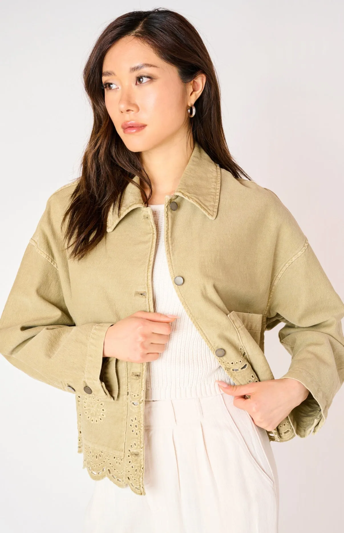 Eyelet Detail Jacket