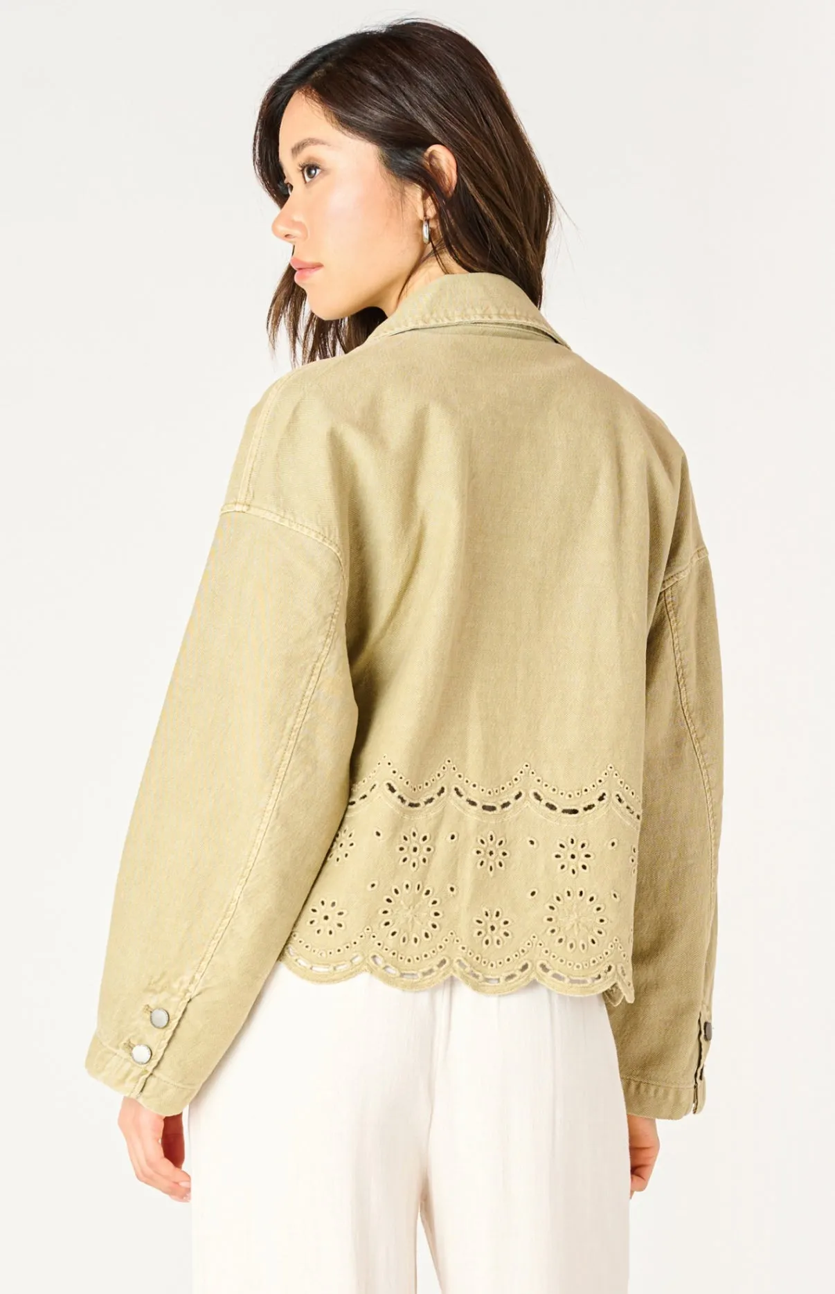 Eyelet Detail Jacket