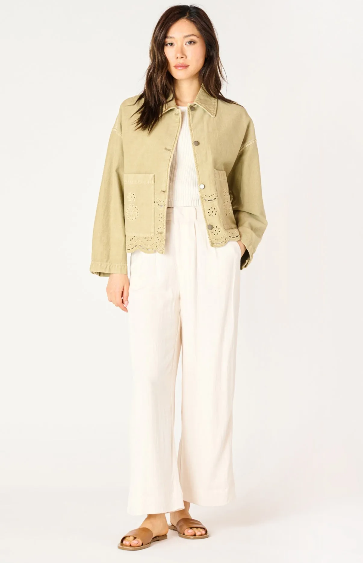 Eyelet Detail Jacket