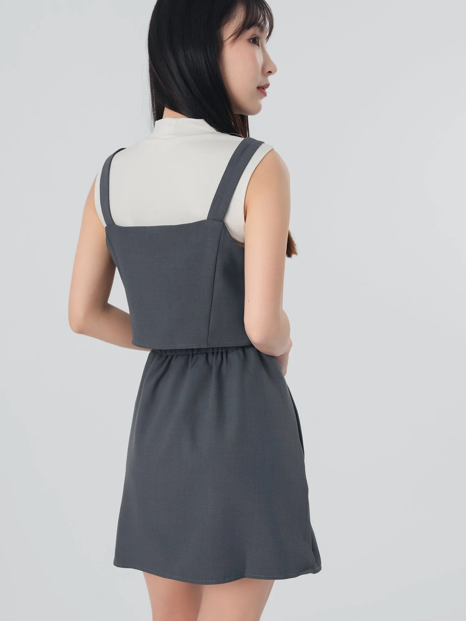 Felicity Buttoned Mini Skirt Set