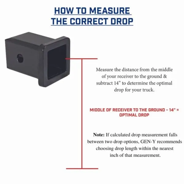 Gen-Y Hitch Phantom-X 7K Drop Hitch (2" Hollow Shank) 4.5" / 7" / 9" Drop
