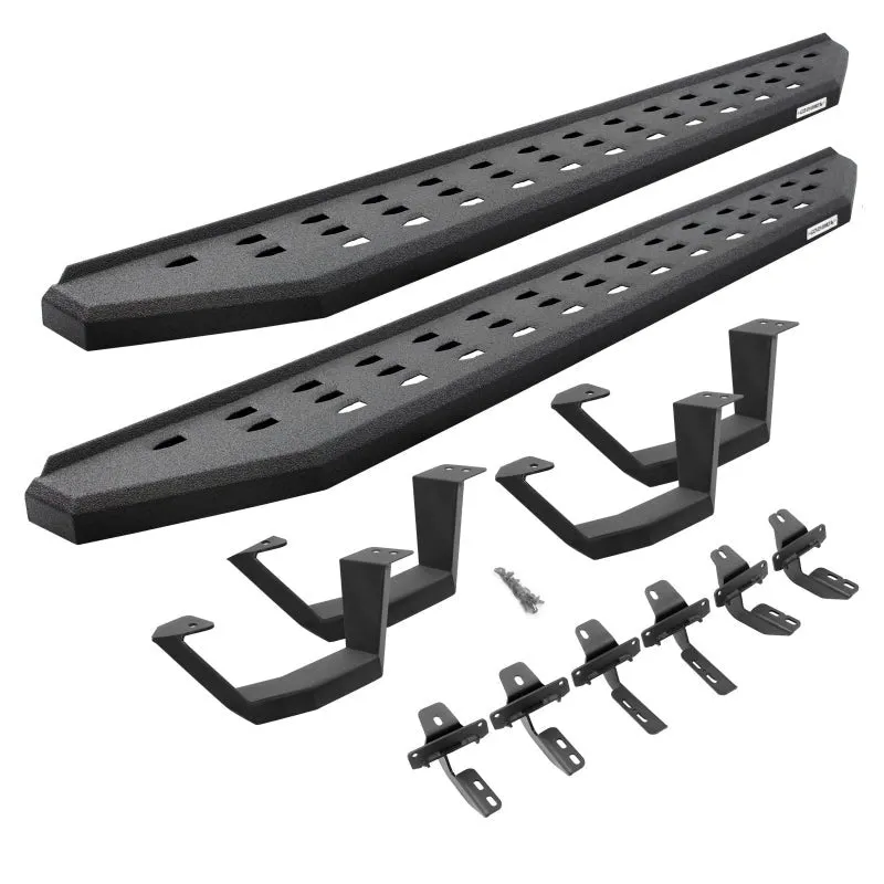 Go Rhino RB20 Running Boards Chevy Colorado Crew Cab (15-22) Bedliner Coating or Textured Black Finish