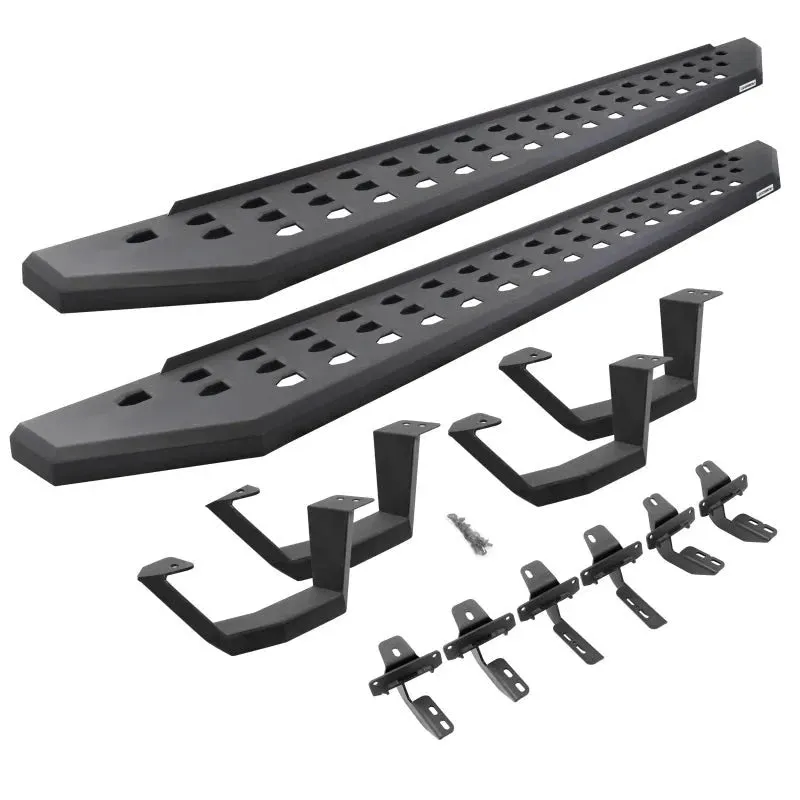 Go Rhino RB20 Running Boards Chevy Colorado Crew Cab (15-22) Bedliner Coating or Textured Black Finish