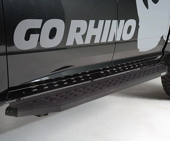 Go Rhino RB20 Running Boards Chevy Silverado Diesel Double Cab (15-19) Bedliner Coating or Textured Black Finish