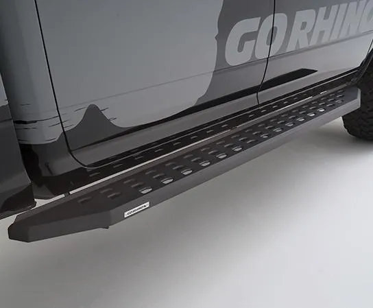 Go Rhino RB20 Running Boards Chevy Silverado Double Cab (14-19) Bedliner Coating or Textured Black Finish
