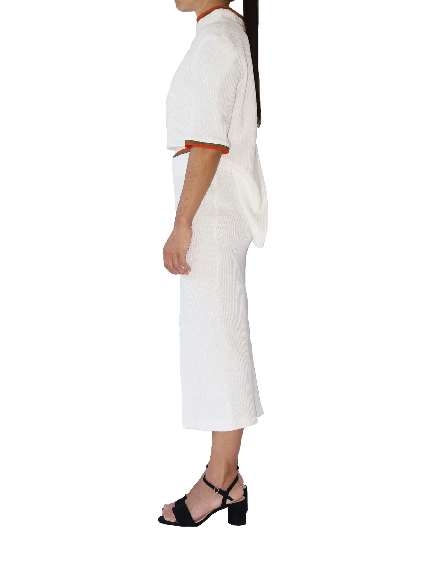 Hasia Organic Cotton Knit Top, White