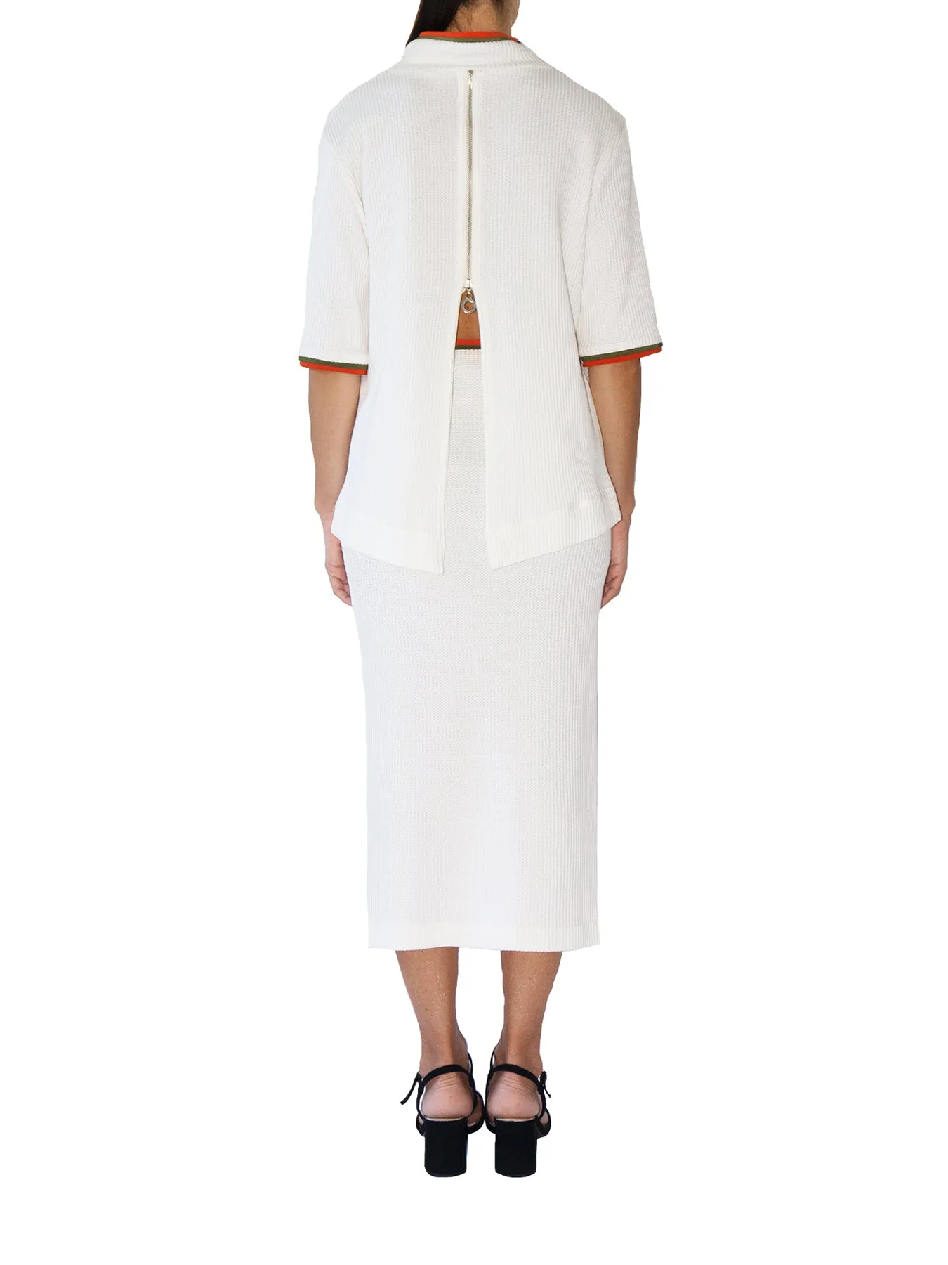 Hasia Organic Cotton Knit Top, White