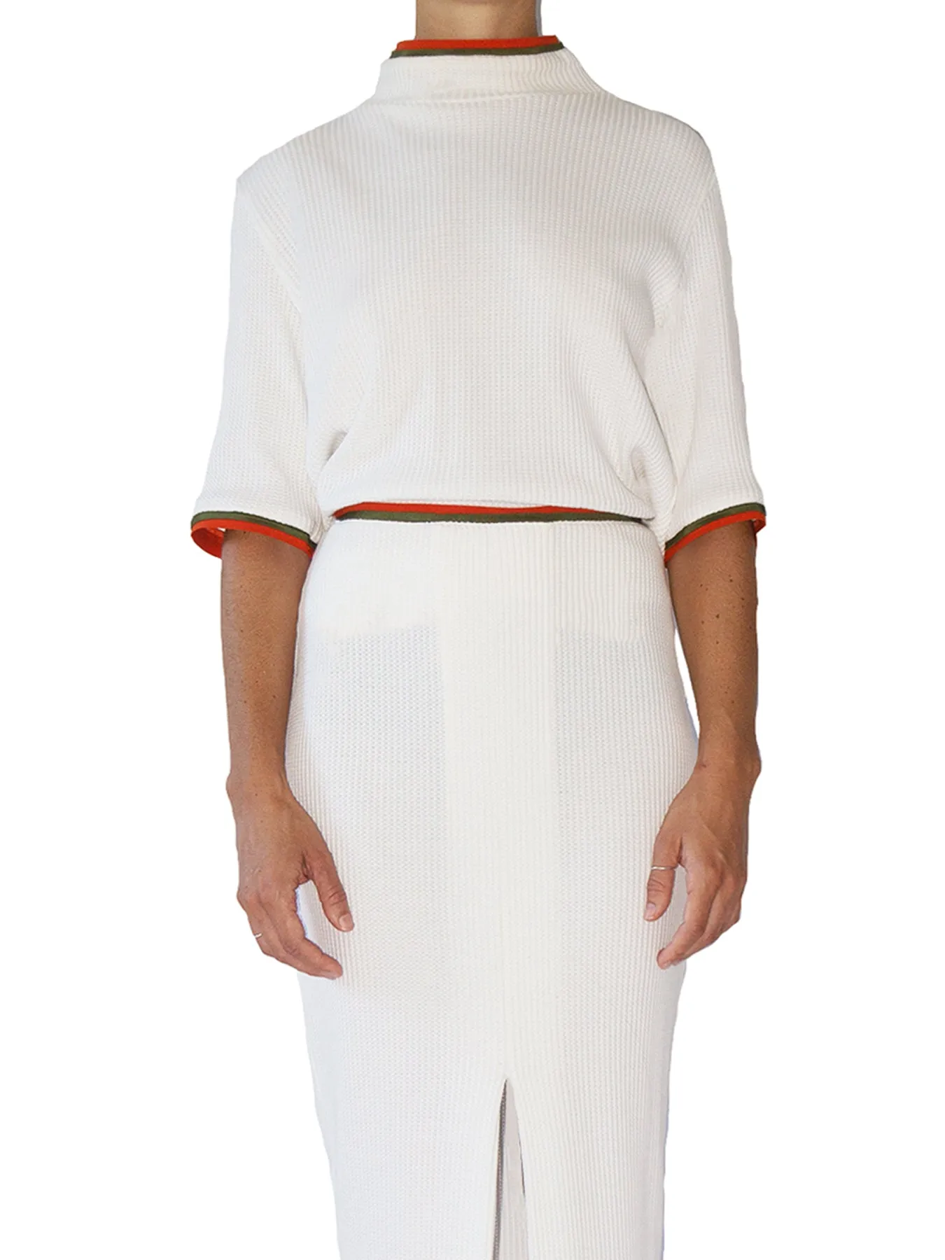 Hasia Organic Cotton Knit Top, White