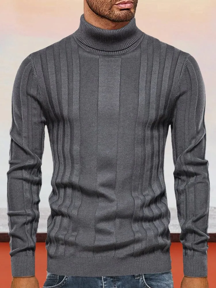 High Neck Knit Pullover Sweater