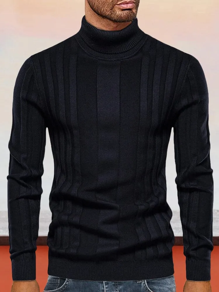 High Neck Knit Pullover Sweater