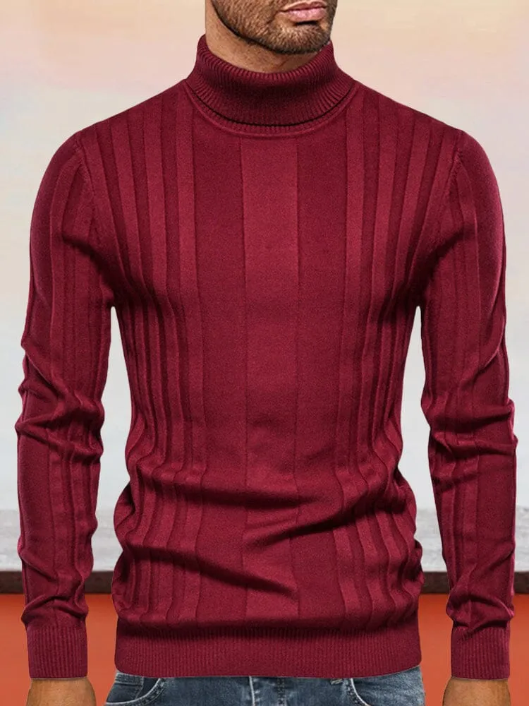 High Neck Knit Pullover Sweater