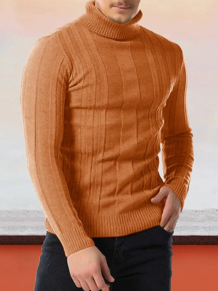 High Neck Knit Pullover Sweater