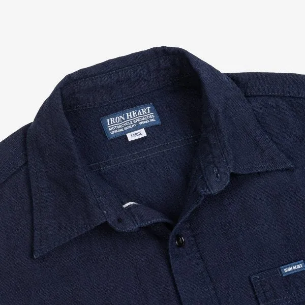 Iron Heart  IHSH-358 5oz Dobby Cloth Work Shirt - Indigo