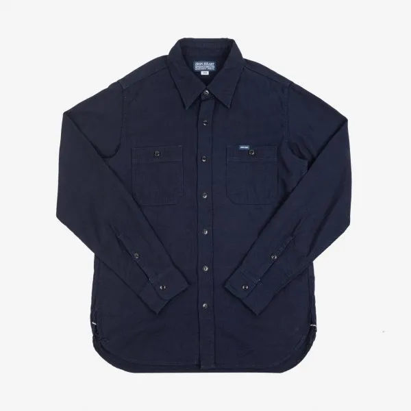 Iron Heart  IHSH-358 5oz Dobby Cloth Work Shirt - Indigo
