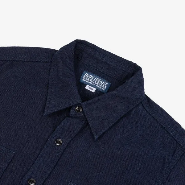 Iron Heart  IHSH-358 5oz Dobby Cloth Work Shirt - Indigo