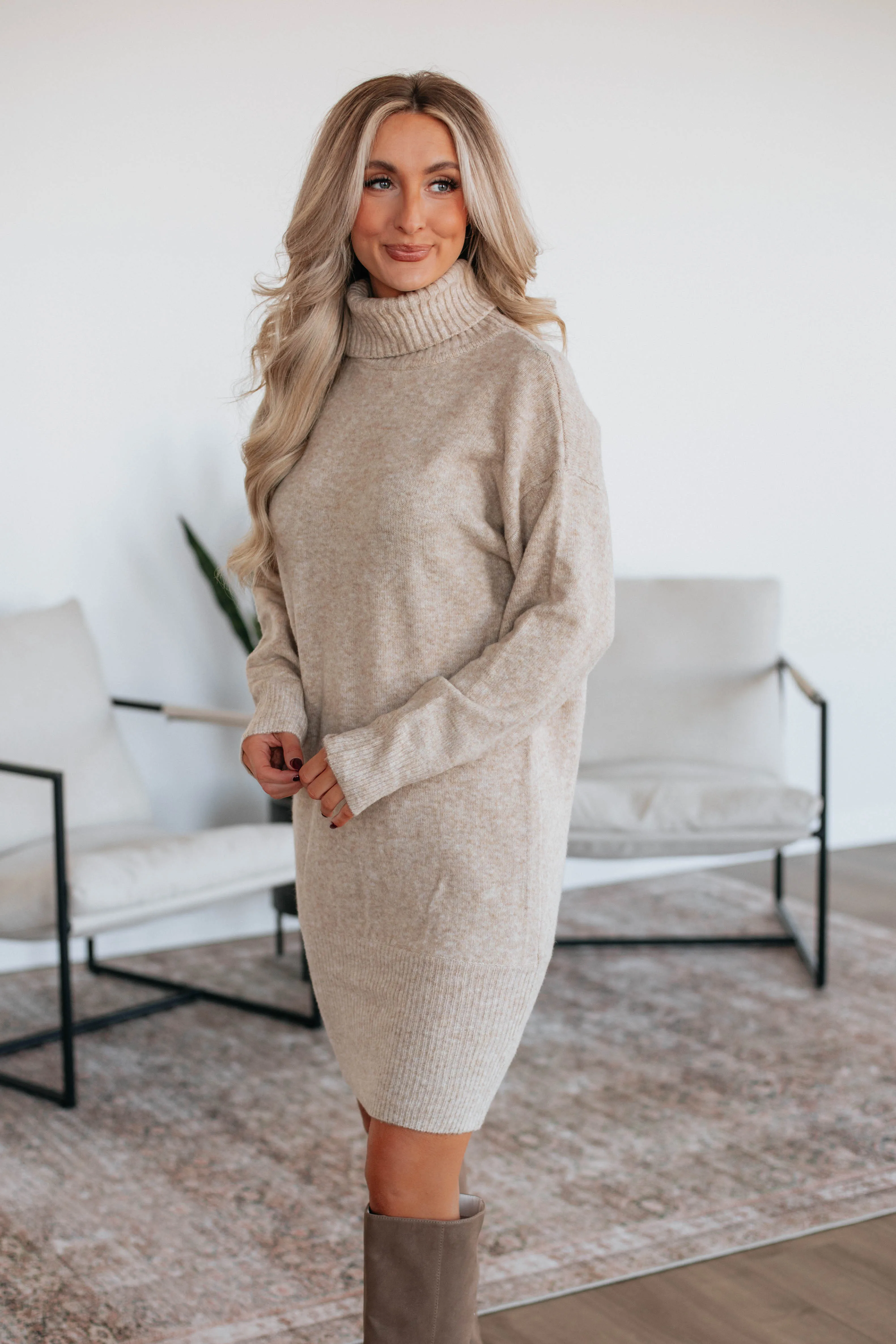 Kambria Sweater Dress - Oatmeal