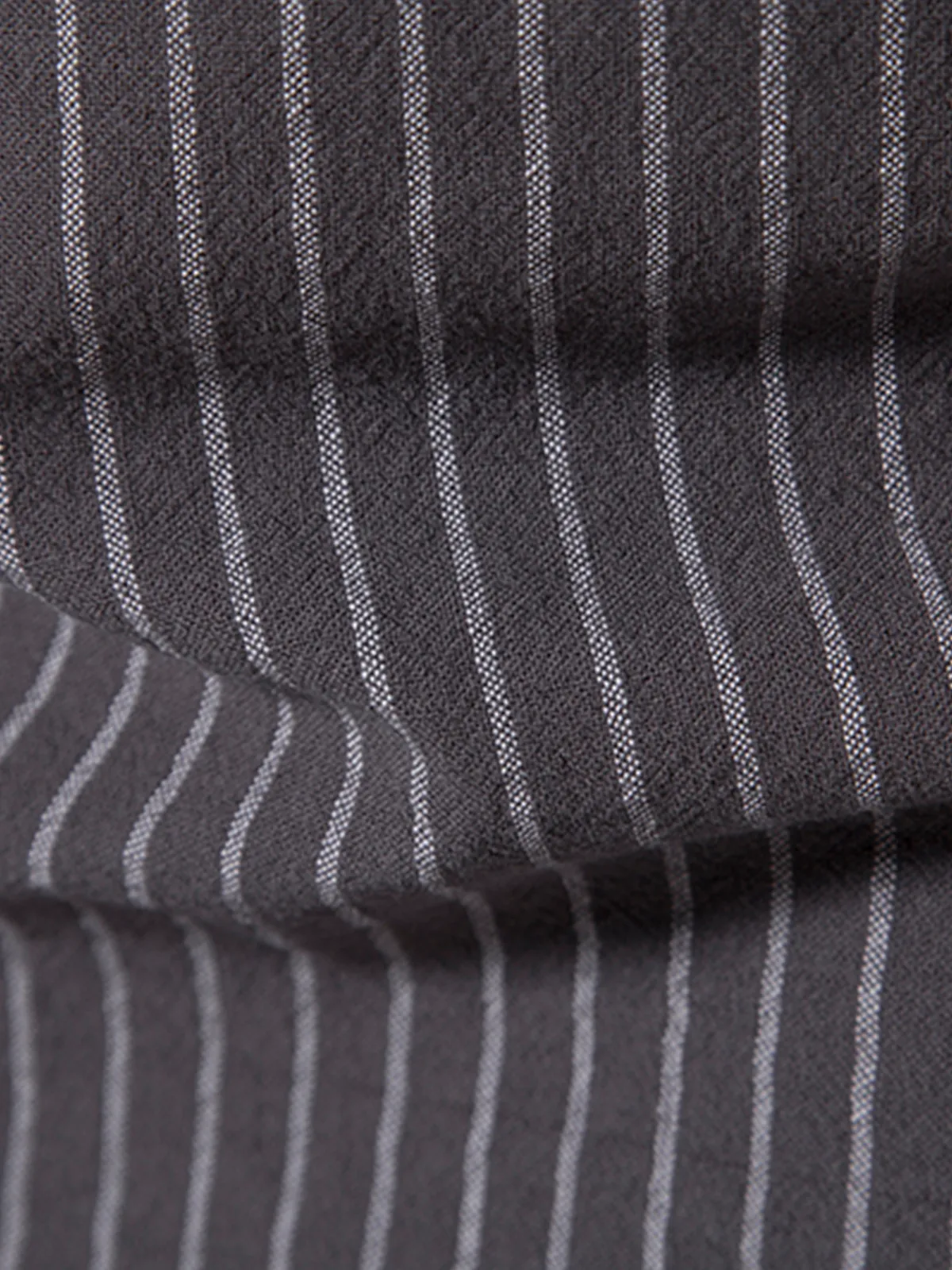 Men's Cotton Vertical Striped Henley Collar Long Sleeve Shirt