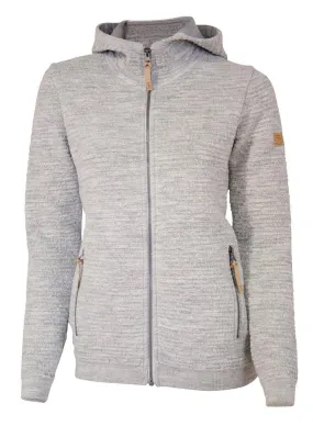 MOREL HOOD FEMALE, 60% FILTAD ULL, 40% LYOCELL   — LIGHT SILVER GREY