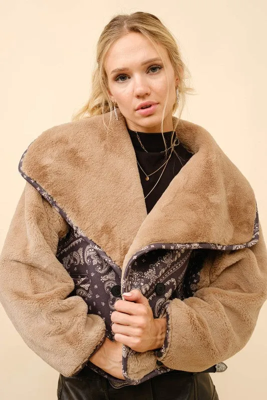 NEW!! "Out West" Faux Fur Cropped Jacket