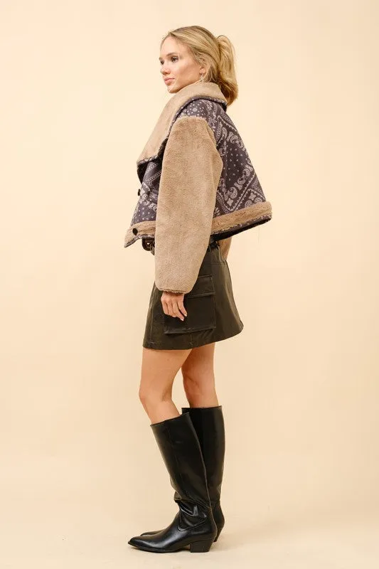 NEW!! "Out West" Faux Fur Cropped Jacket