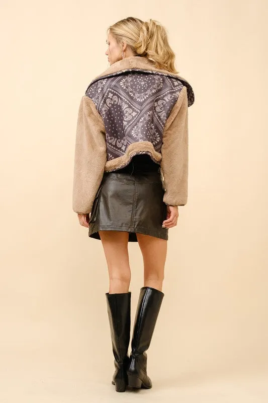 NEW!! "Out West" Faux Fur Cropped Jacket