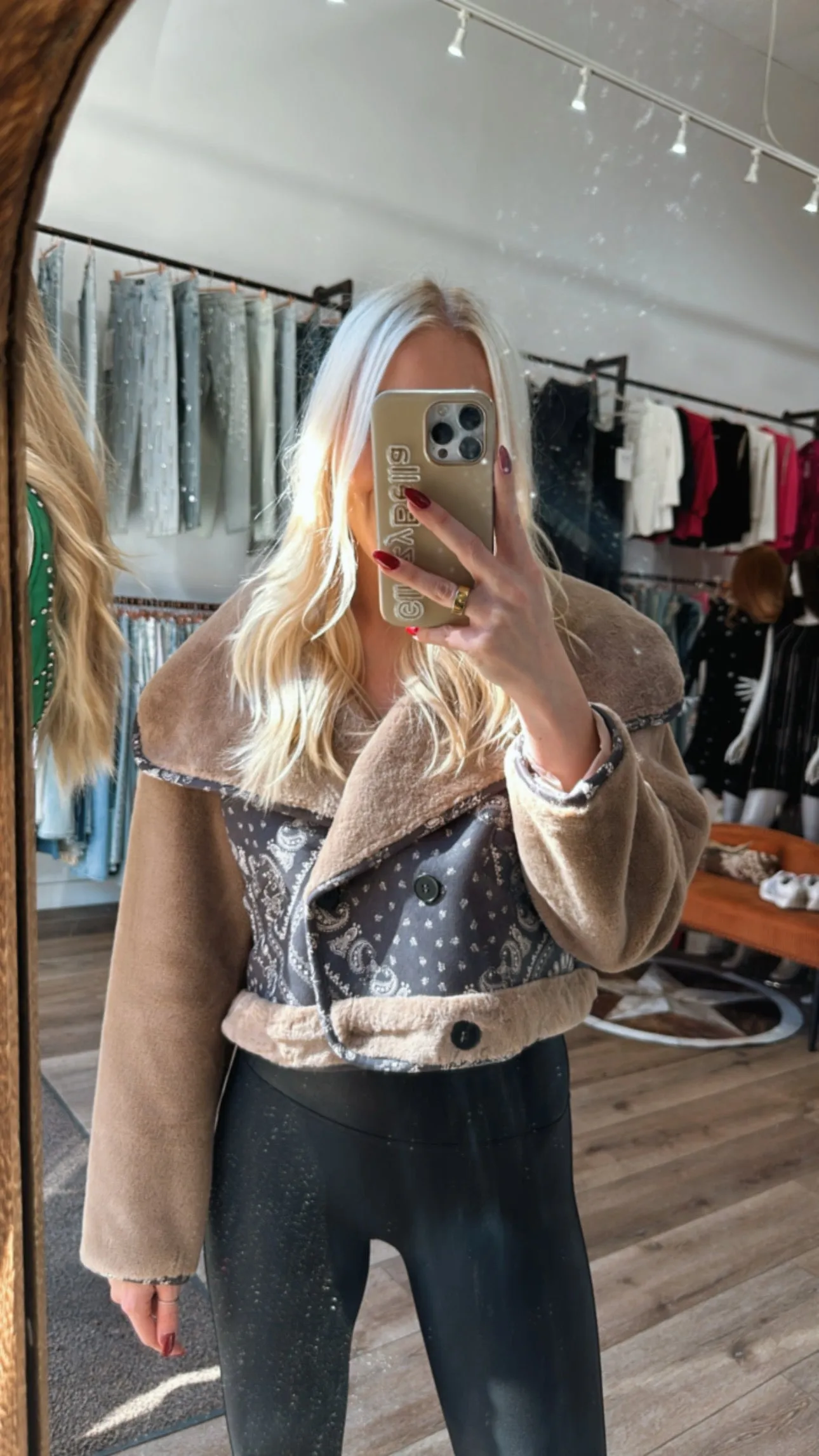 NEW!! "Out West" Faux Fur Cropped Jacket