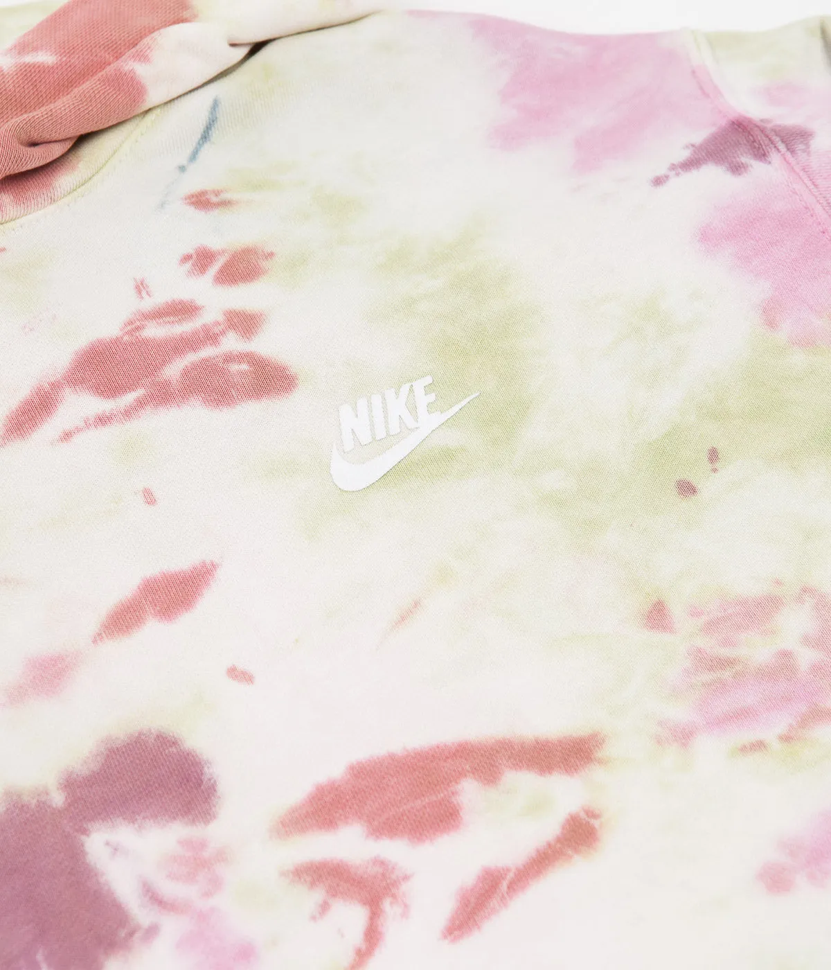 Nike Tie-Dye Pullover Hoodie - Dark Beetroot / White
